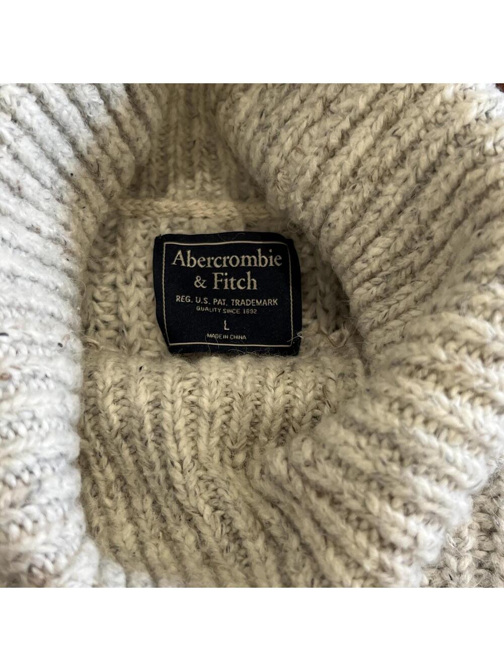Abercrombie and Fitch Knit Turtleneck Cotton Blend Size L - Picture 2 of 4